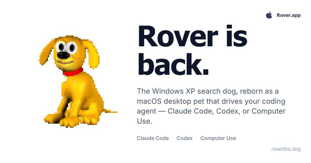 Rover.app — The Windows XP search dog, reborn for macOS